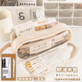 Transparent Pencil Case Large Capacity Pencil Case Japanese Style ins Feng for Girls Primary School Students Simple Pencil Case Junior High School Students. 