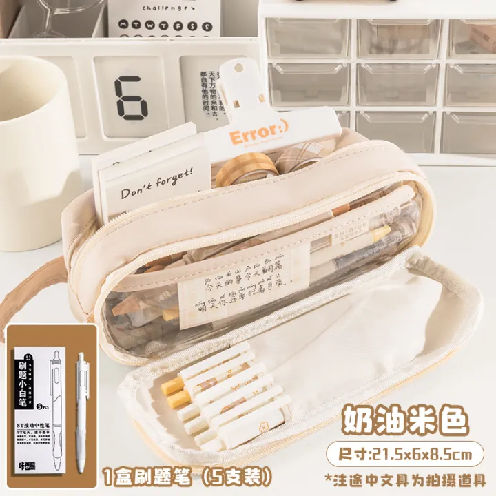Transparent%20Pencil%20Case%20Large%20Capacity%20Pencil%20Case%20Japanese%20Style%20ins%20Feng%20for%20Girls%20Primary%20School%20Students%20Simple%20Pencil%20Case%20Junior%20High%20School%20Students%20-%20Image%207