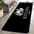 Kitchen Carpet Tableware Pattern Kitchen Runner Rug Non-slip Dirt-resistant Floor Mat Rectangle Washable Doormat Entrance.