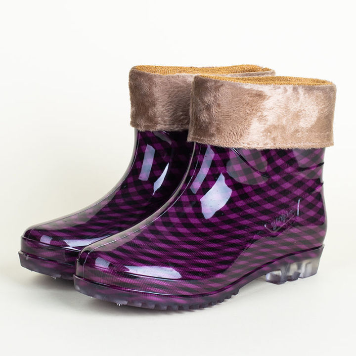 Rain%20Shoes%20Short%20Tube%20Rain%20Boots%20Women's%20Low-Cut%20Cotton%20and%20Velvet%20Padded%20Shoes%20Warm%20Waterproof%20Shoes%20Rain%20Shoes%20Non-Slip%20Women's%20Rain%20Rubber%20Boots%20Work%20Shoes%20Rubber%20Boots%20-%20Image%202
