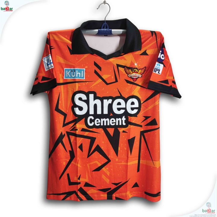 SunRisers Hyderabad Premium IPL Cricket Jersey For Men - SRH Half Sleeve Collar Polo IPL Jersey - Hyderabad Jersey 2026