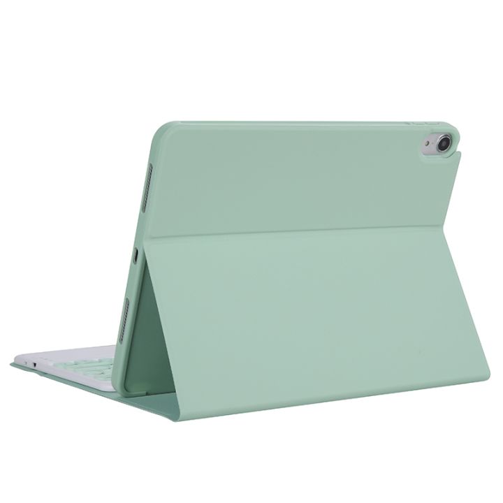 YT11B-A%202021%20Detachable%20Candy%20Color%20Skin%20Texture%20Round%20Keycap%20Bluetooth%20Keyboard%20Leather%20Case%20with%20Touch%20Control%20&%20Pen%20Slot%20&%20Stand%20For%20iPad%20Pro%2011%20(2021)(Black)%20-%20Image%205