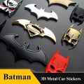 【Mary DAI Store】3D Car Stickers Cool Metal Bat Logo Car Styling Batman Badge Emblem Tail Motorcycle Car Automobiles. 