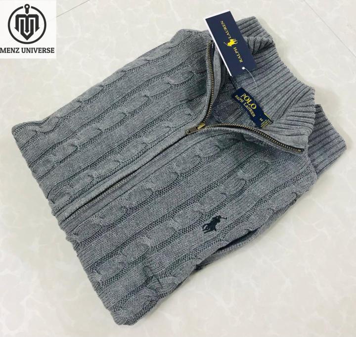Ralph%20Lauren%20Cable-Knit%20Cotton%20Full%20Zipper%20Sweater%20%E2%80%93%20Grey%20-%20Image%204