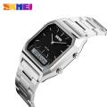 Skmei sports fashion quartz digital stainless steel dual display Chrono waterproof casual watch for men 1220.