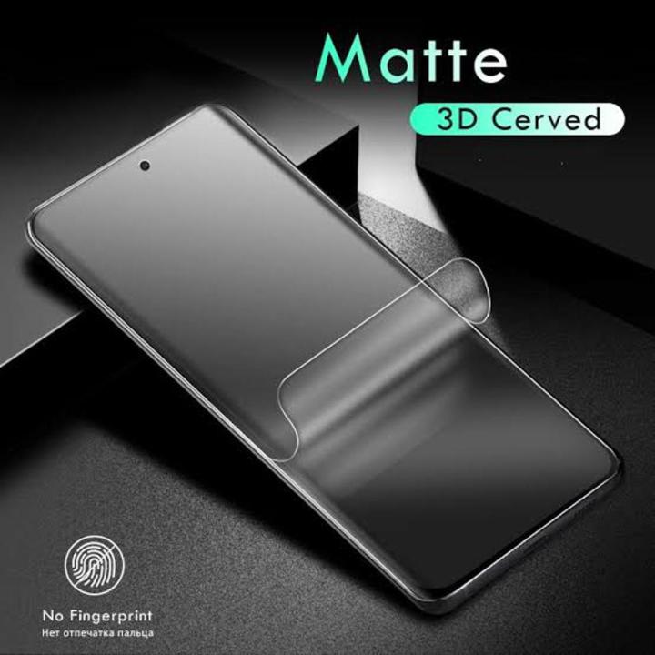 Samsung Galaxy S21 Ultra 5G _ 9D Ceramic Matte Poly Film  Protector Unbreakable Anti-Shock temper Fiber Sheet No Glass (Front Full Glue Edge)