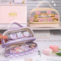 Portable Pen Storage Bag Fun And Playful School Supply Trendy Pencil Bag Stationery Box Cute Pencil Case Cartoon Pen Holder Student Pen Organizer.