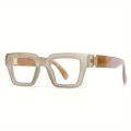 Marble Vein Square Frame Clear Lens Glasses Minimalist Fashion Computer Glasses Spectacles For Women Men. 