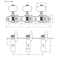 Classical Guitar Tuning Peg Acoustic Guitar Tuners 1:18 Tuning Key 3 Left 3 Right Guitars Knobs Replacement Parts. 