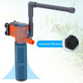 5W 3-in-1 Mini Filter Aquarium Fish Sponge Filter Supply Quiet Air Pump Filter for All Small Fish Tank. 