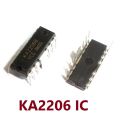 2Pcs - KA2206 Amplifier IC KA2206B DIP12 Dual Audio Power Amplifier DIP-12 Audio Amplifier Speaker Power 2-Channel KA2206 Audio Power Amplifier Chip 12 Pin Leads KA2206 IC.