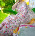 Stylish and Comfortable New Skin Print Half Silk saree For Women - Sharee For Women.