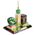 Miniature Figurines Garden Ramadan Crafts Muslim Kaaba Clock Tower Model Islamic Architecture Handicrafts Home Desktop Decor - Clock.