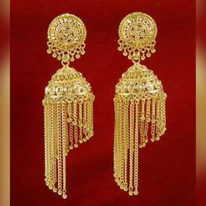 Gold Plated Jhumka For Women (1 Year Warranty)