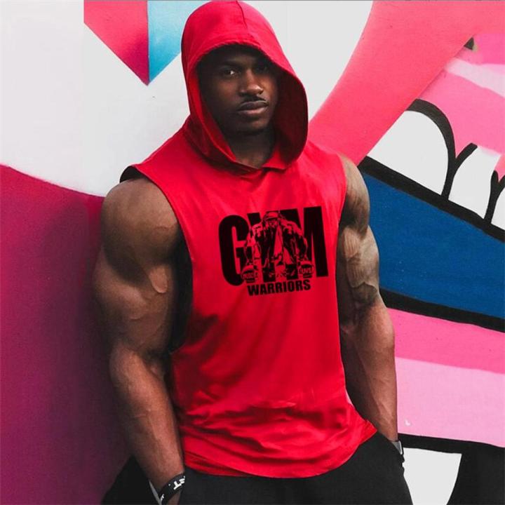 Muscle Sleeveless Hoodie Mens For Summer Sleeveless Hoodies Men
