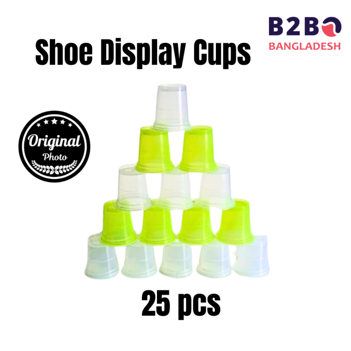 25 pcs plastic Shoe Display Cup - Sandals Riser Support, Retail Shop ...