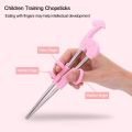 XINYANG941727 Cartoon Stainless Steel For Kids Food Sticks Chopsticks Training Chopsticks Learning Chop Sticks Children Tableware Set. 