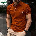 Summer New Men's Lapel Anti-pillin Polo Shirt Embroidered Short Sleeve Casual Business Fashion Slim Fit Polo Shirt for Men. 