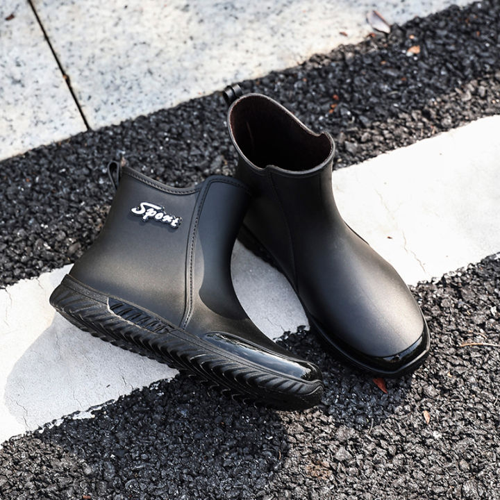Rubber Booties For Shoes Rain Boots Men's Waterproof Shoes Rubber
