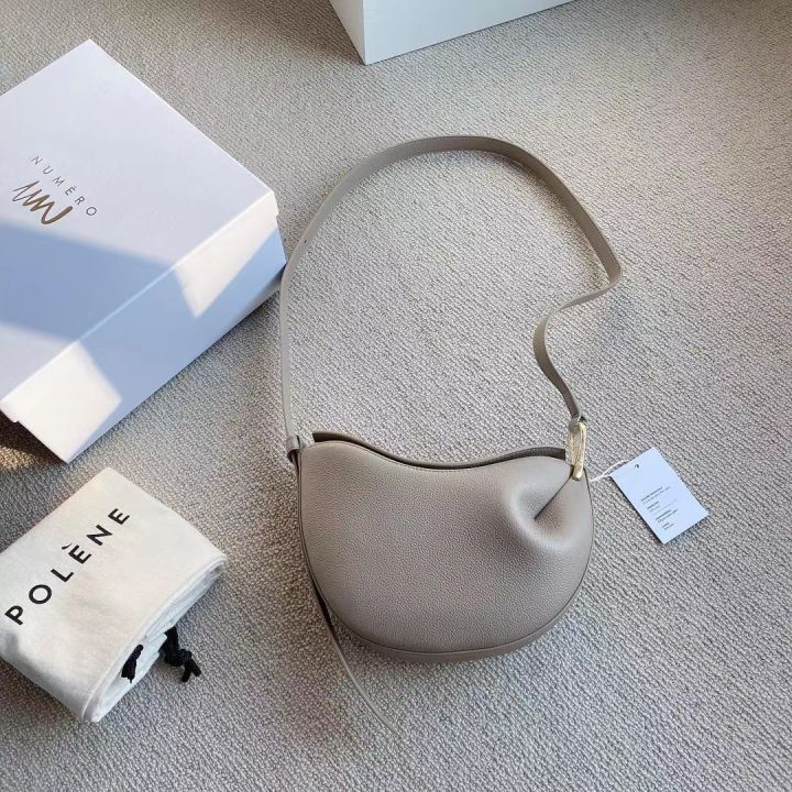 2023%20Niche%20design%20polene%20Tonca%20ladies%20cowhide%20simple%20commuter%20all-match%20one-shoulder%20Messenger%20pea%20bag%20messenger%20bag%20-%20Image%202