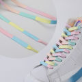 Flat Shoelaces Rainbow Colour Shoe Laces Casual Canvas Shoes Colorful Shoelace Print Gradient Suitable For All Unisex 1 Pair.