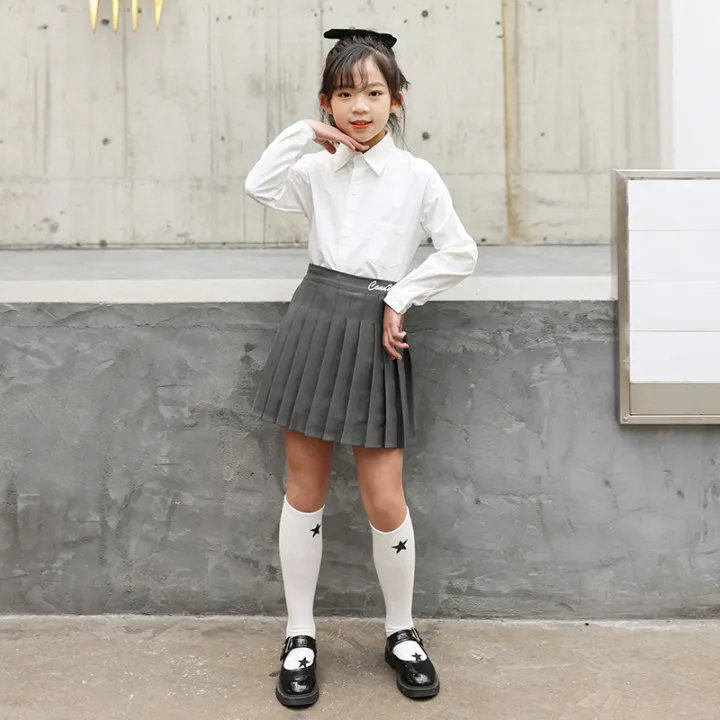 Spring%20and%20Autumn%20Girls%20College%20Style%20School%20Uniform%20Set,%20Elementary%20School%20Students,%20British%20Style,%20Big%20Kids%20White%20Shirt,%20Pleated%20Skirt,%20JK%20Uniform%20Set%20-%20Image%202