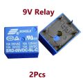 2Pcs- 9V Relay 9V Relay Switches DC 9V Relay 5 Pin 10A DC Coil SPDT Auto Universal Relay SRD-09VDC-SL-C PCB Mount Power Relay 9V Relay Switches 220V 10A.