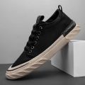 Men's shoes 2024 new sneaker casual cloth shoes for men breathable board canvas sneakers for men.