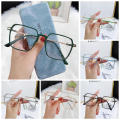 Retro Big Frame Anti-blue Light Glasses Eyewear Unisex Lightweight Square Frame Blue Light Blocking Glasses Transparent Square Transparent Glasses for for Men Women Lenses Comfort.