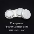Transparent Power (Sph-1.00 ~ 6.00) Contact Lens with 120 ml Solution and Travel Kit Box(Mirror,Applicator & Twizzer).1pair Transparent Power Contact Lens For Clear Vision/Eye problem #transparent.
