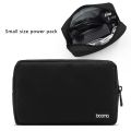 2PCS Storage Bag Multifunctional Storage Bag for Laptop Adapter Bank Data Cable Charger, Black & Gray. 