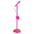 Kids Microphone With Light Stand Toy, black. 