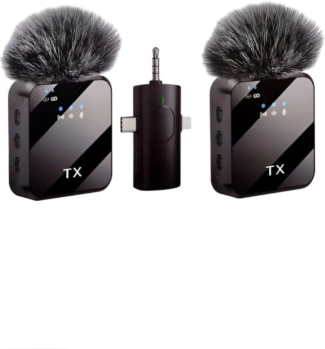 F11%202:1%20Wireless%20Microphone%20For%20IPhone%20,%20Android%20and%20Camera%20-%20Image%205