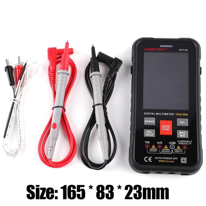 New 9999 Counts Digital Multimeter Smart Auto Range 1000V 10A Tester Meter Ohm Hz Capacitance REL True RMS DC DMM Multitester