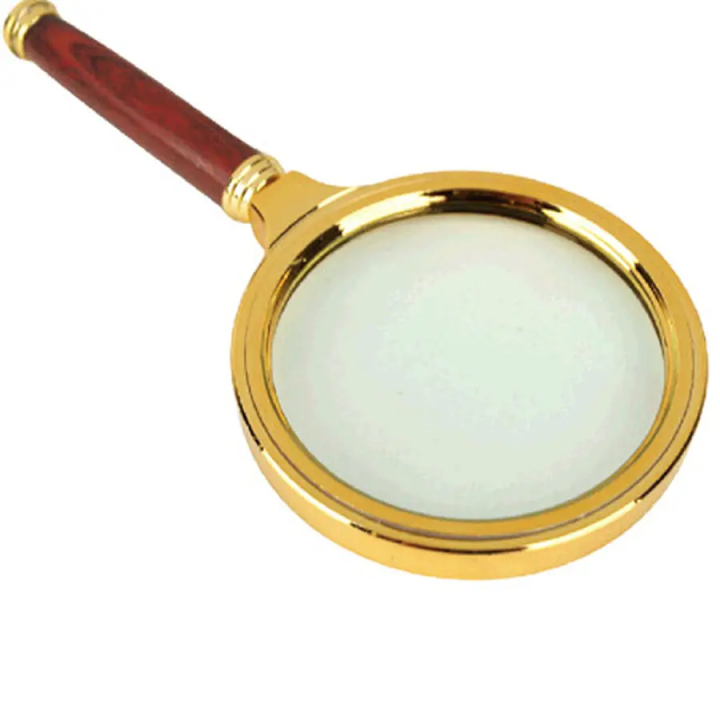 90mm%20Wood%20Handle%20Magnifier%20Zoom%20Magnifying%20Glass%20Lens%20-%20Image%205