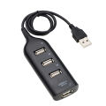 USB 2.0 Hi Speed Hub 4 Port Splitter Hub USB Adapter for PC Laptop Notebook Receiver Computer Peripherals Accessories -black. 