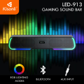 Bluetooth Speaker Soundbar Kisonli LED-913 RGB Gaming Soundbar - Portable Soundbar with RGB Lighting - Elevate Your Audio Experience and Gaming. 