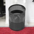 "Black Metal Mesh Round Pen & Pencil Holder - Multifunctional Desk Organizer, Durable, Fireproof, High-Temperature Resistant, Coated Finish, 9.5 x 8.5 cm, 1 Piece". 