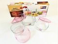Oven Proof Deli Glassware Square Container Set..
