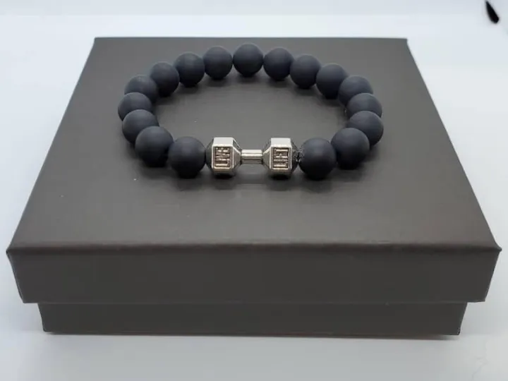 Classic%20Natural%20Black%20Dumbbell%20Bracelet%20for%20Men%20-%20Image%202