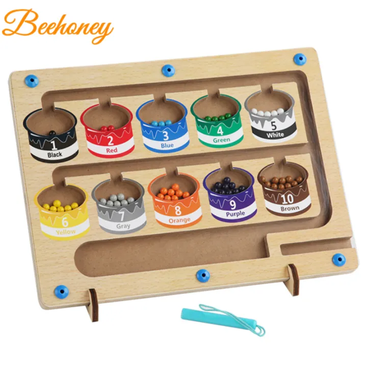 Magnetic%20Color%20Number%20Maze%20Wooden%20Color%20Matching%20Counting%20Puzzle%20Board%20Concentration%20Training%20Educational%20Toys%20-%20Image%209