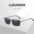 LUXANDER Men's small square single beam polarized sunglasses Ray ban elastic work glasses leg polarized driving sunglasses.