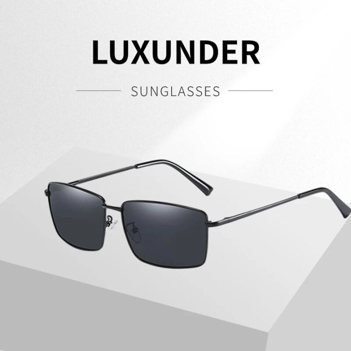 LUXANDER Men's small square single beam polarized sunglasses Ray ban elastic work glasses leg polarized driving sunglasses