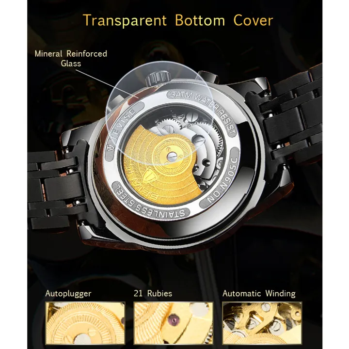 TEVISE%20T9005A%20Automatic%20Skeleton%20Diamond%20Scale%20Luminous%20Men%20Mechanical%20Watch%20-%20Silver%20-%20Image%204