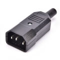 4PCS IEC C14 Male Inline Chassis Socket Plug Rewireable Mains Power Connector. 