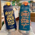 Insulated Hot Cold Water Bottle Termos Large Capacity Cup Stainless Steel Drink Bottles Sport Travel Vacuum Flask Thermal 1100ml.