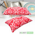 Fiber Cushion with Cover, Red, (20"x12"). 