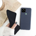 Tokifu For Google Pixel 5 Back Cover Matte Simple Solid Color Soft Silicone TPU Case.