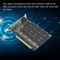 3X PH44 NVME 4-Disk Array Card PCIE Signal Split Array Card. 