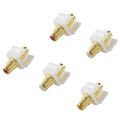 5-Pack Rca Keystone Jack Connector Socket Female Snap In Adapter Port Inline Coupler For Wall Plate. 